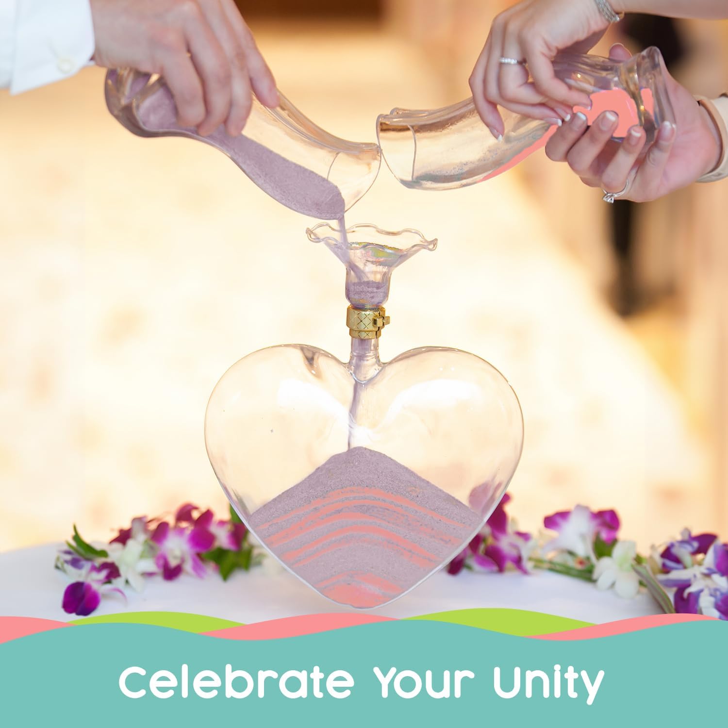 Rose Petal Unity Sand, 1 LB (16 oz), Pink Colored Sand for Weddings, Vase Filler, Home Décor, Crafts, Terrariums, and More