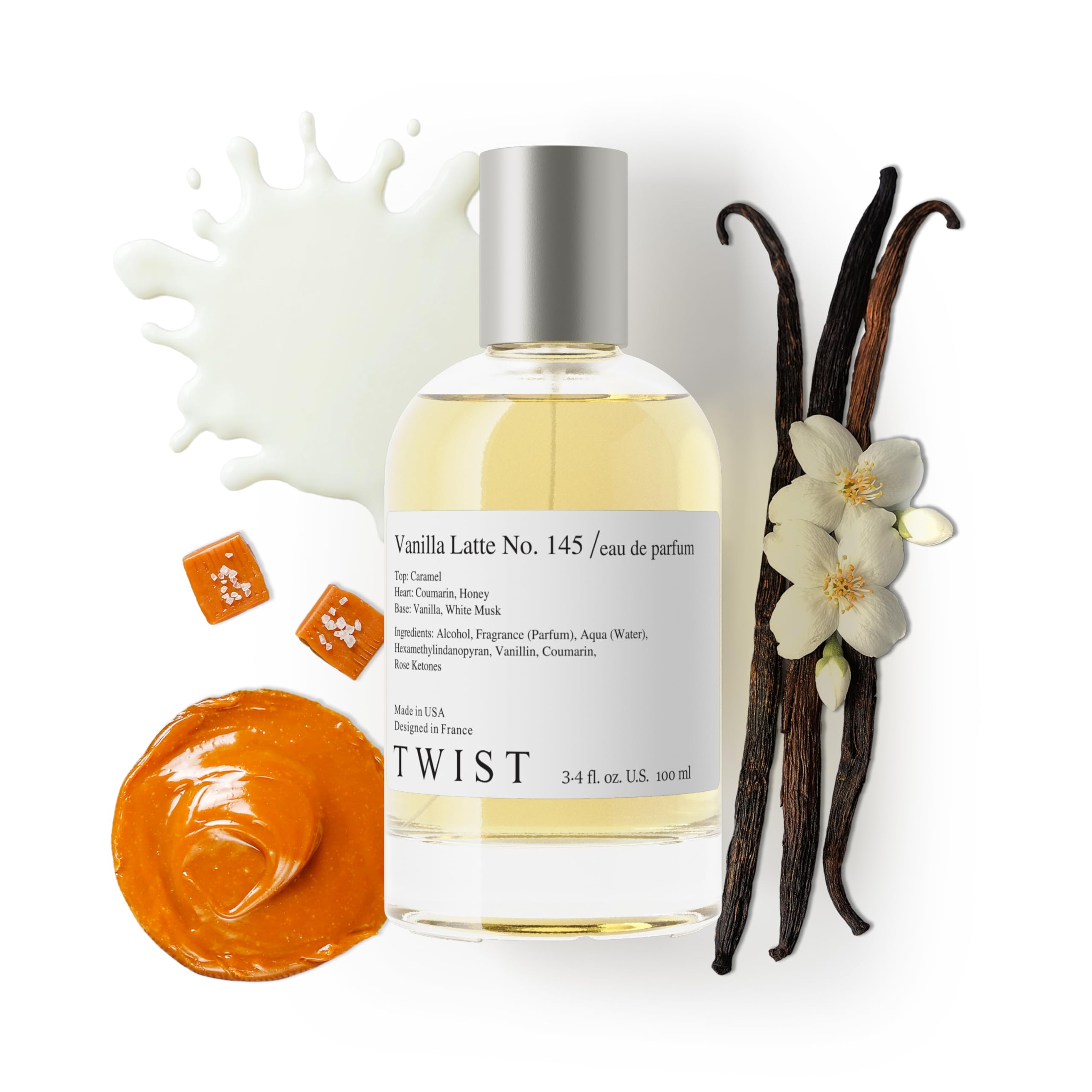 Twist - Addicted No. 3 - Eau De Parfum Inspired by Y. B.lack O.pium Long-Lasting Perfume For Women, Amber & Vanilla, Vegan, Clean Ingredients, Fragrance - Spray 100 ml | 3.4 fl. oz.
