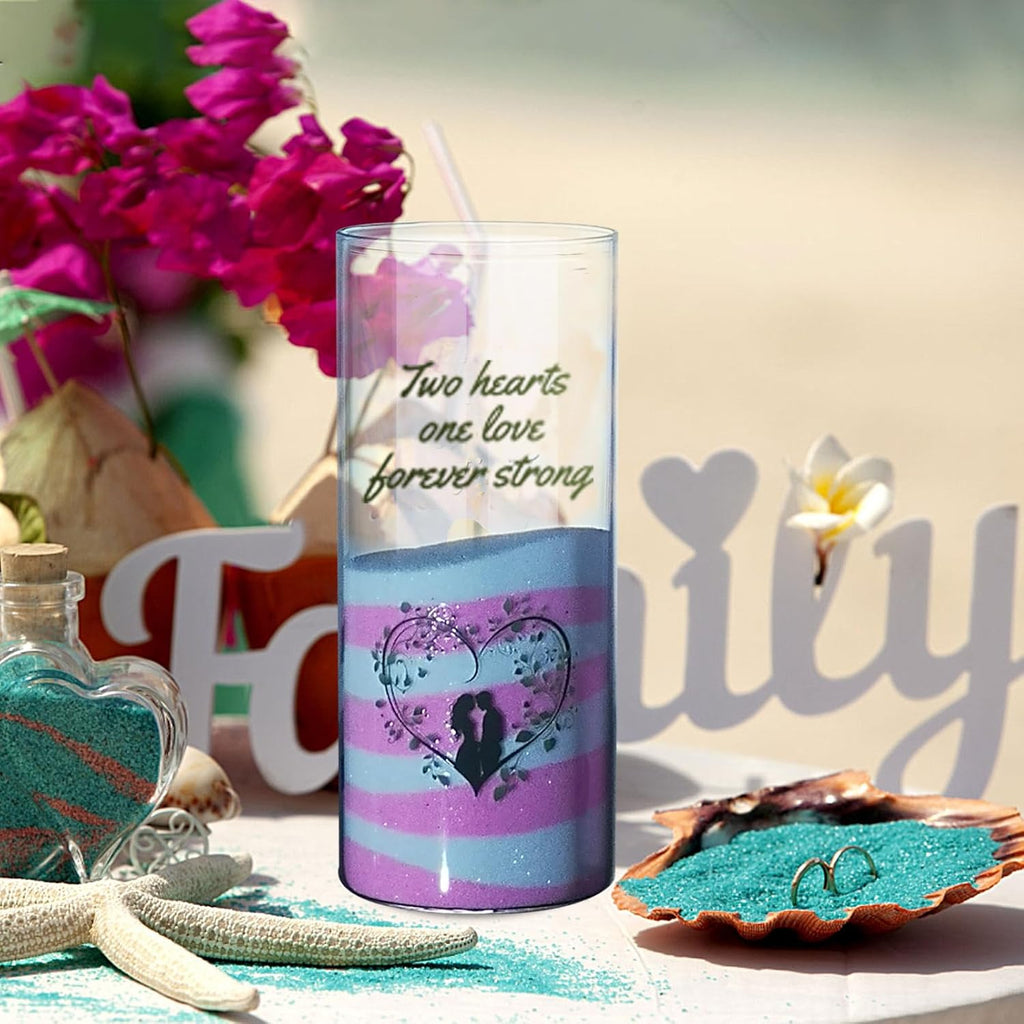 Unity Sand Ceremony Kit for Weddings - Complete Set with Handmade Decorative Vase (Sand is Included)
