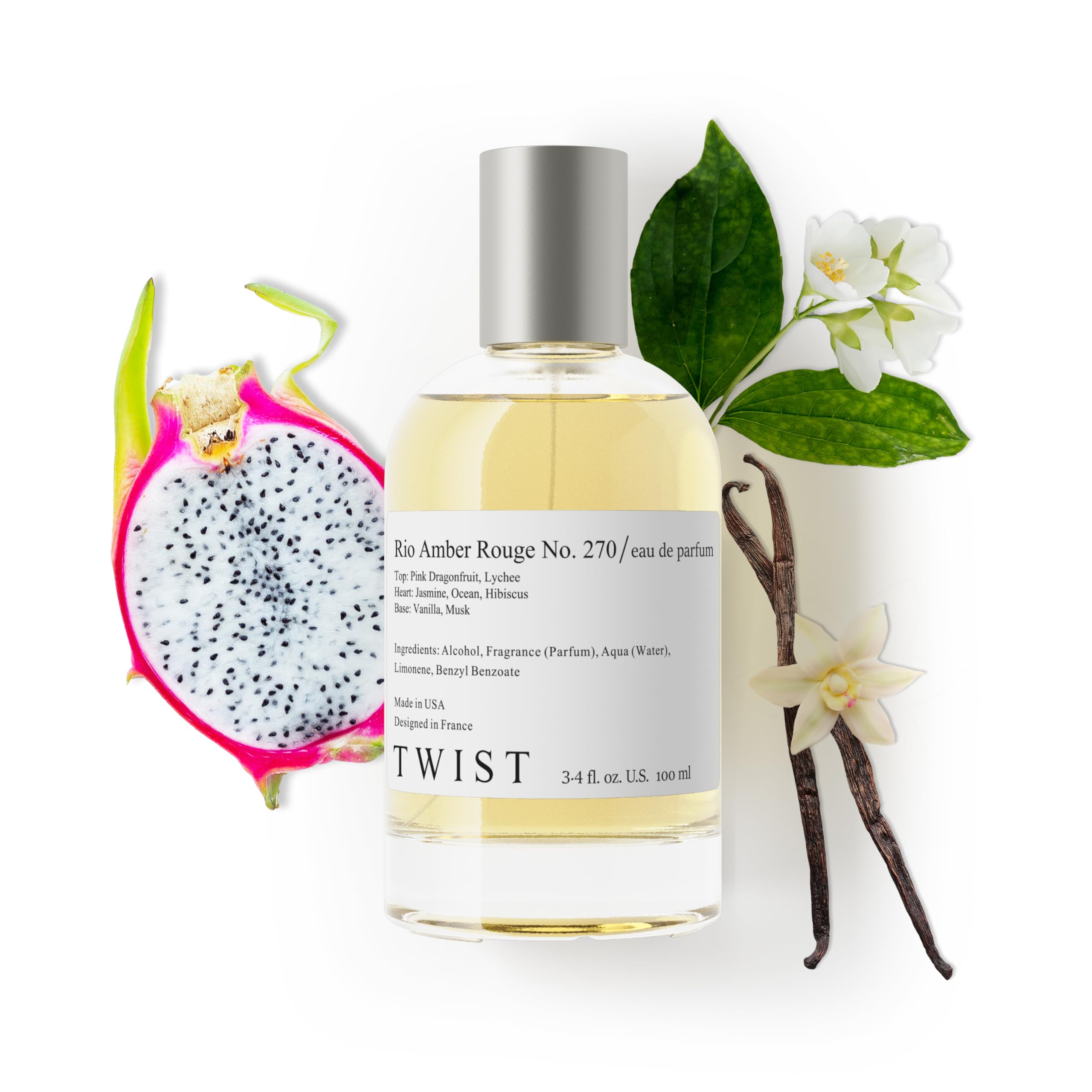 Twist - Addicted No. 3 - Eau De Parfum Inspired by Y. B.lack O.pium Long-Lasting Perfume For Women, Amber & Vanilla, Vegan, Clean Ingredients, Fragrance - Spray 100 ml | 3.4 fl. oz.
