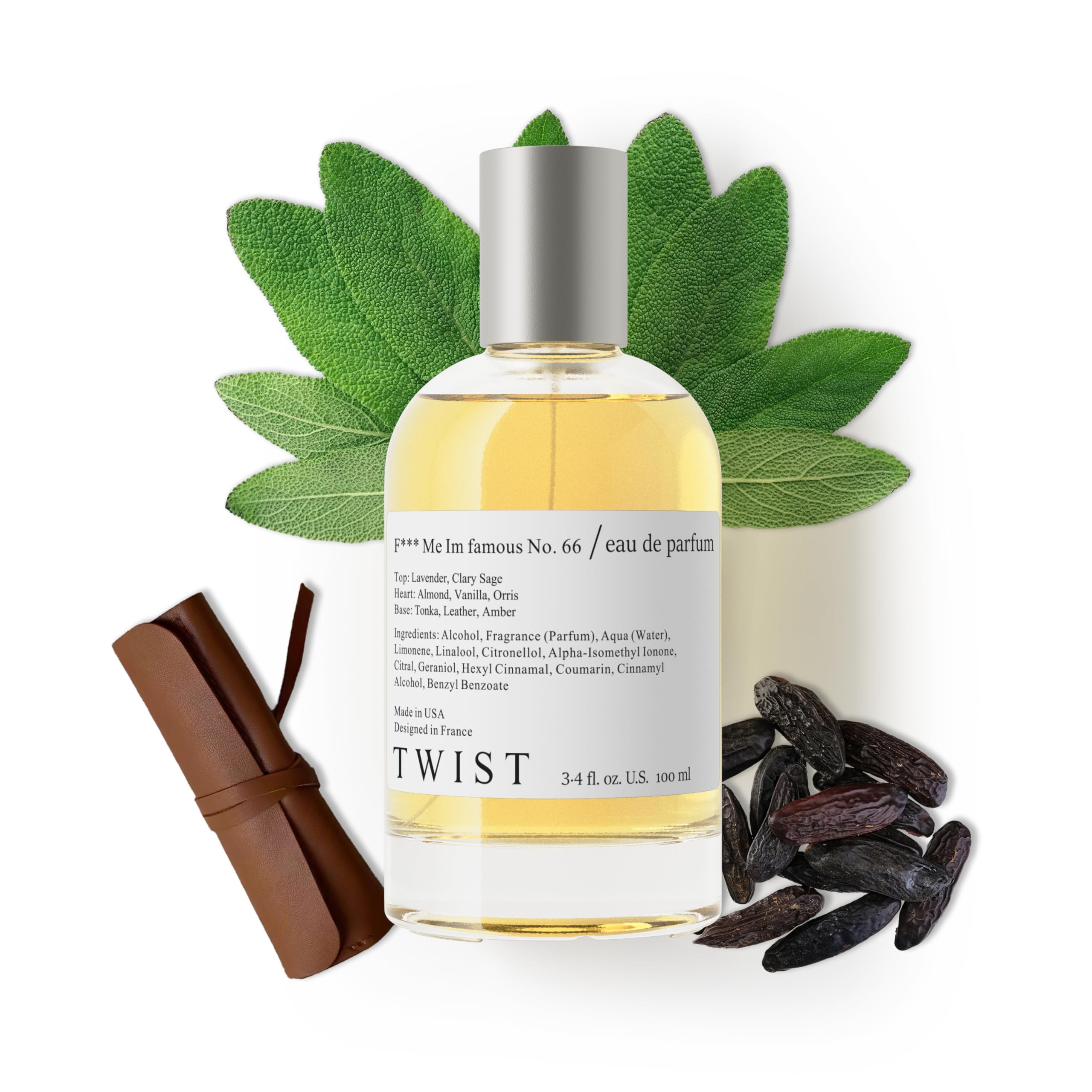 Twist - Addicted No. 3 - Eau De Parfum Inspired by Y. B.lack O.pium Long-Lasting Perfume For Women, Amber & Vanilla, Vegan, Clean Ingredients, Fragrance - Spray 100 ml | 3.4 fl. oz.