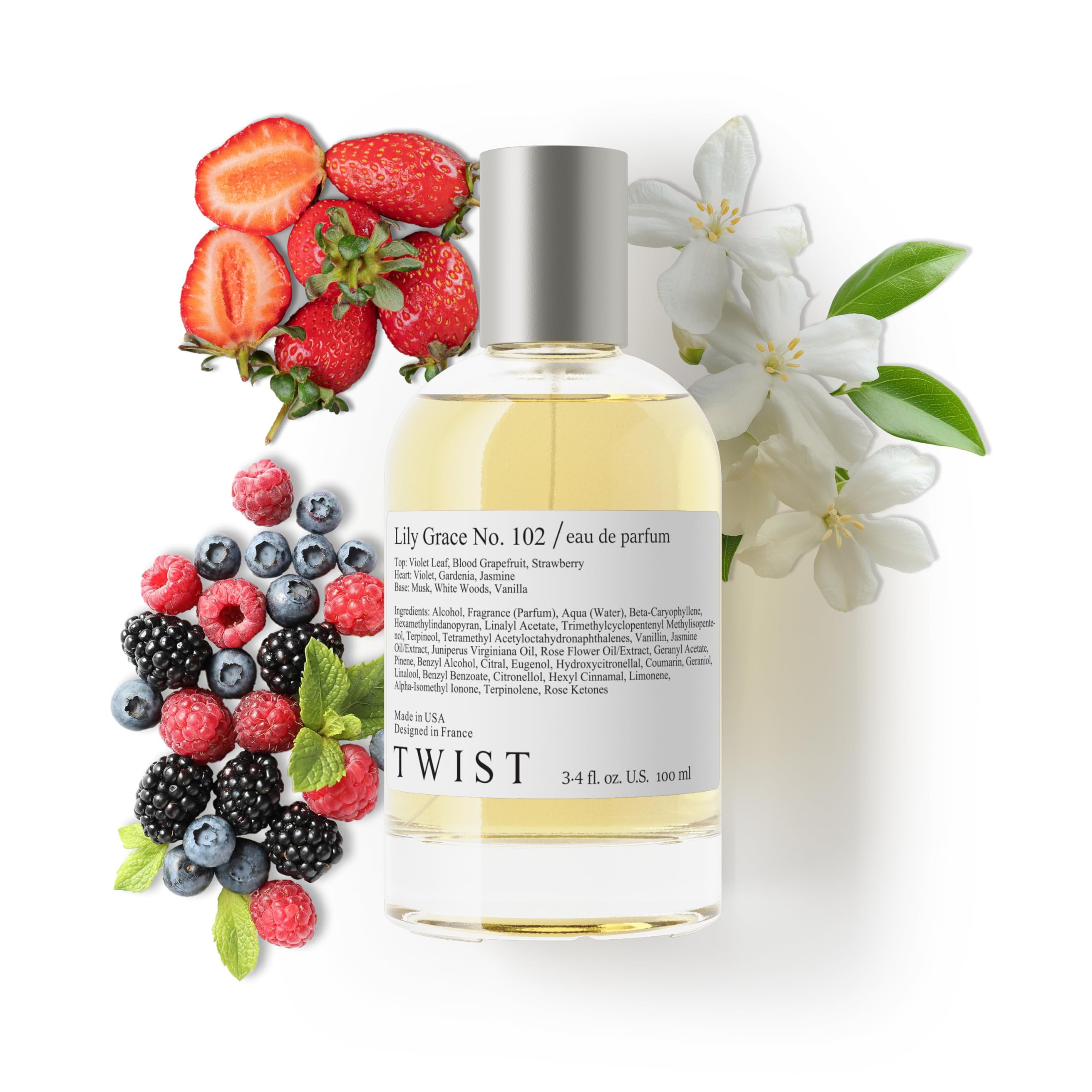 Twist - Addicted No. 3 - Eau De Parfum Inspired by Y. B.lack O.pium Long-Lasting Perfume For Women, Amber & Vanilla, Vegan, Clean Ingredients, Fragrance - Spray 100 ml | 3.4 fl. oz.
