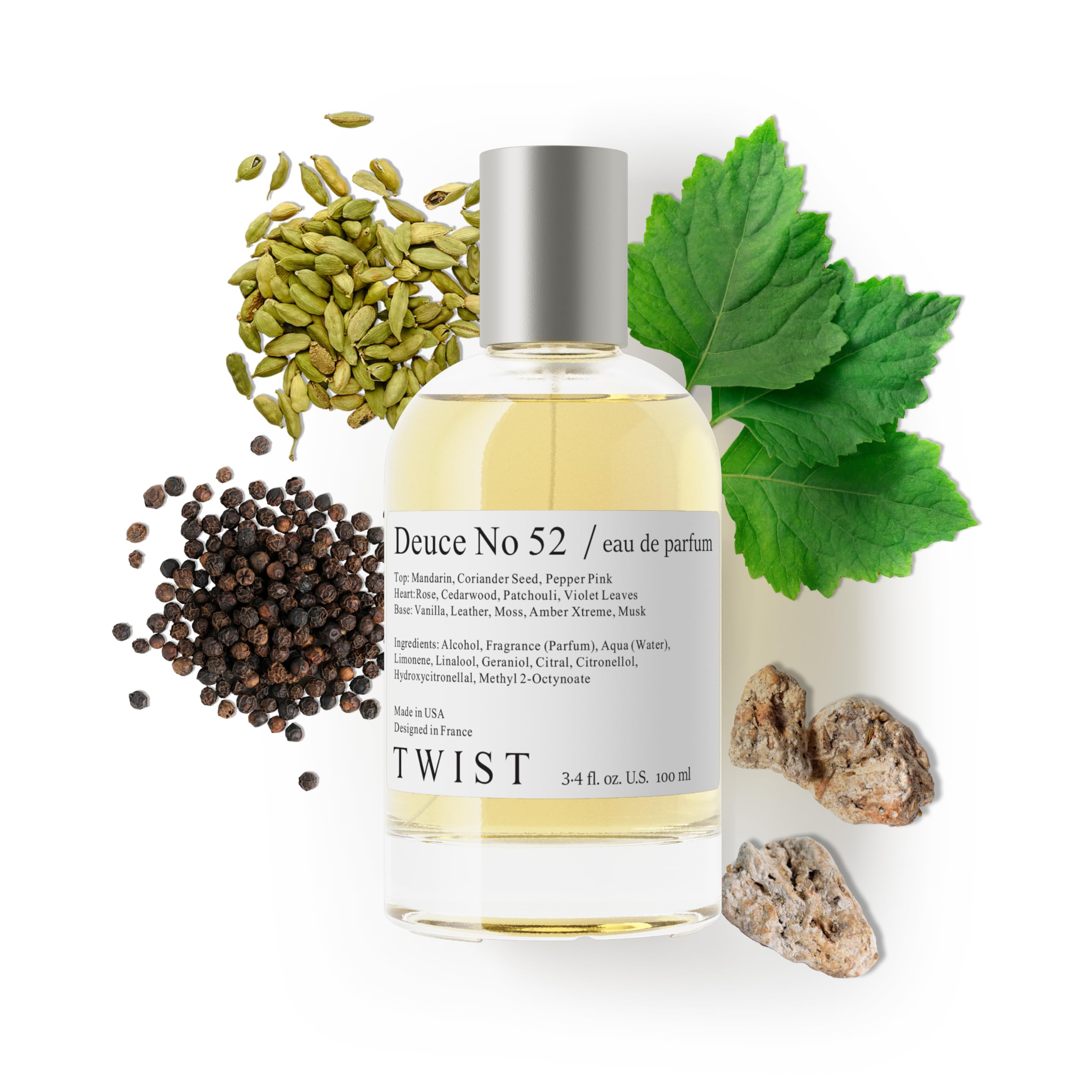 Twist - Addicted No. 3 - Eau De Parfum Inspired by Y. B.lack O.pium Long-Lasting Perfume For Women, Amber & Vanilla, Vegan, Clean Ingredients, Fragrance - Spray 100 ml | 3.4 fl. oz.