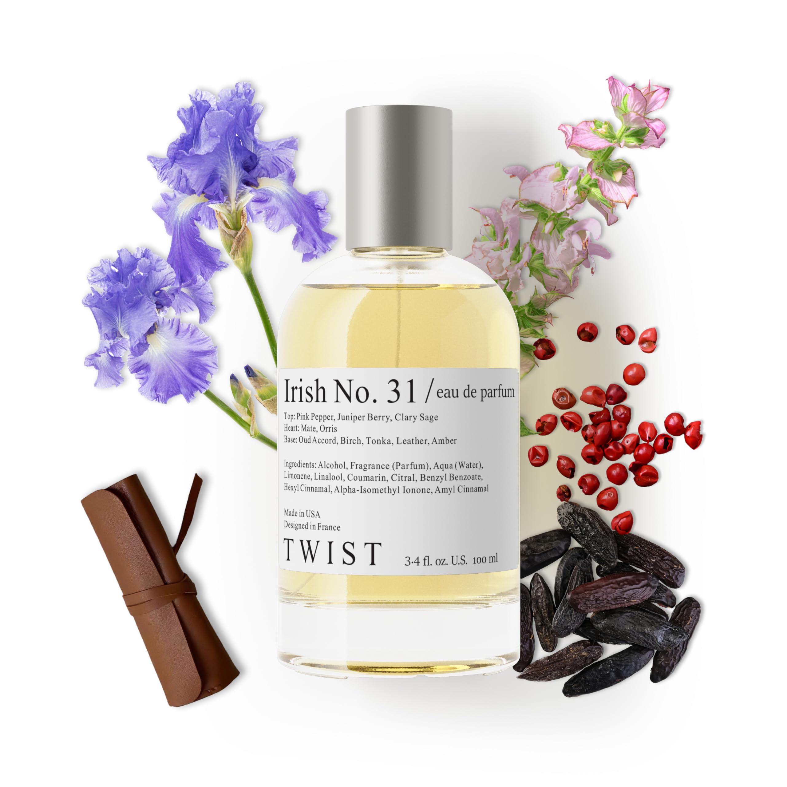 Twist - Addicted No. 3 - Eau De Parfum Inspired by Y. B.lack O.pium Long-Lasting Perfume For Women, Amber & Vanilla, Vegan, Clean Ingredients, Fragrance - Spray 100 ml | 3.4 fl. oz.