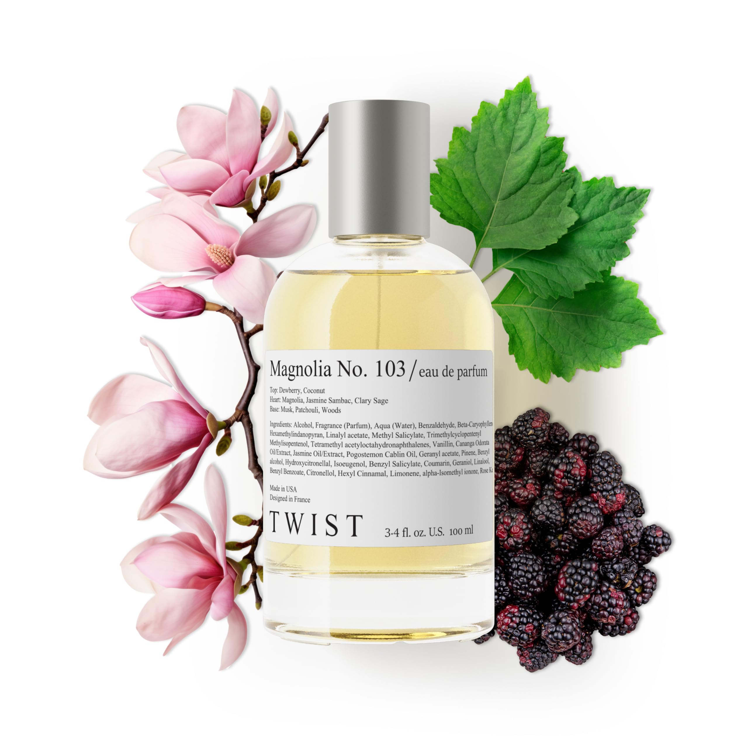 Twist - Addicted No. 3 - Eau De Parfum Inspired by Y. B.lack O.pium Long-Lasting Perfume For Women, Amber & Vanilla, Vegan, Clean Ingredients, Fragrance - Spray 100 ml | 3.4 fl. oz.