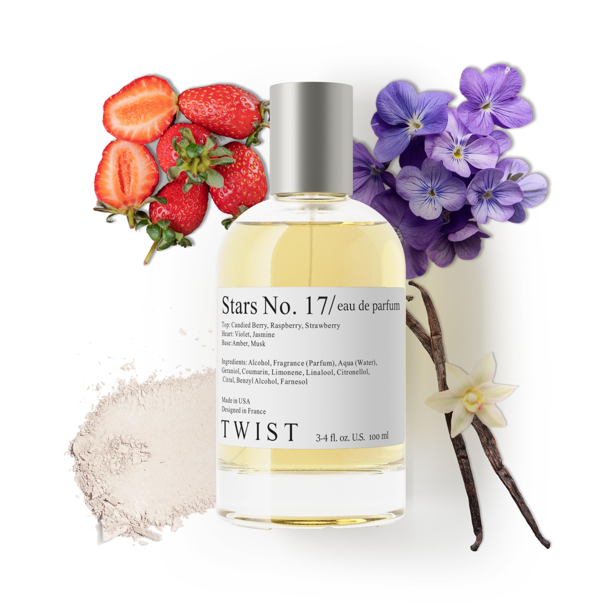 Twist - Addicted No. 3 - Eau De Parfum Inspired by Y. B.lack O.pium Long-Lasting Perfume For Women, Amber & Vanilla, Vegan, Clean Ingredients, Fragrance - Spray 100 ml | 3.4 fl. oz.