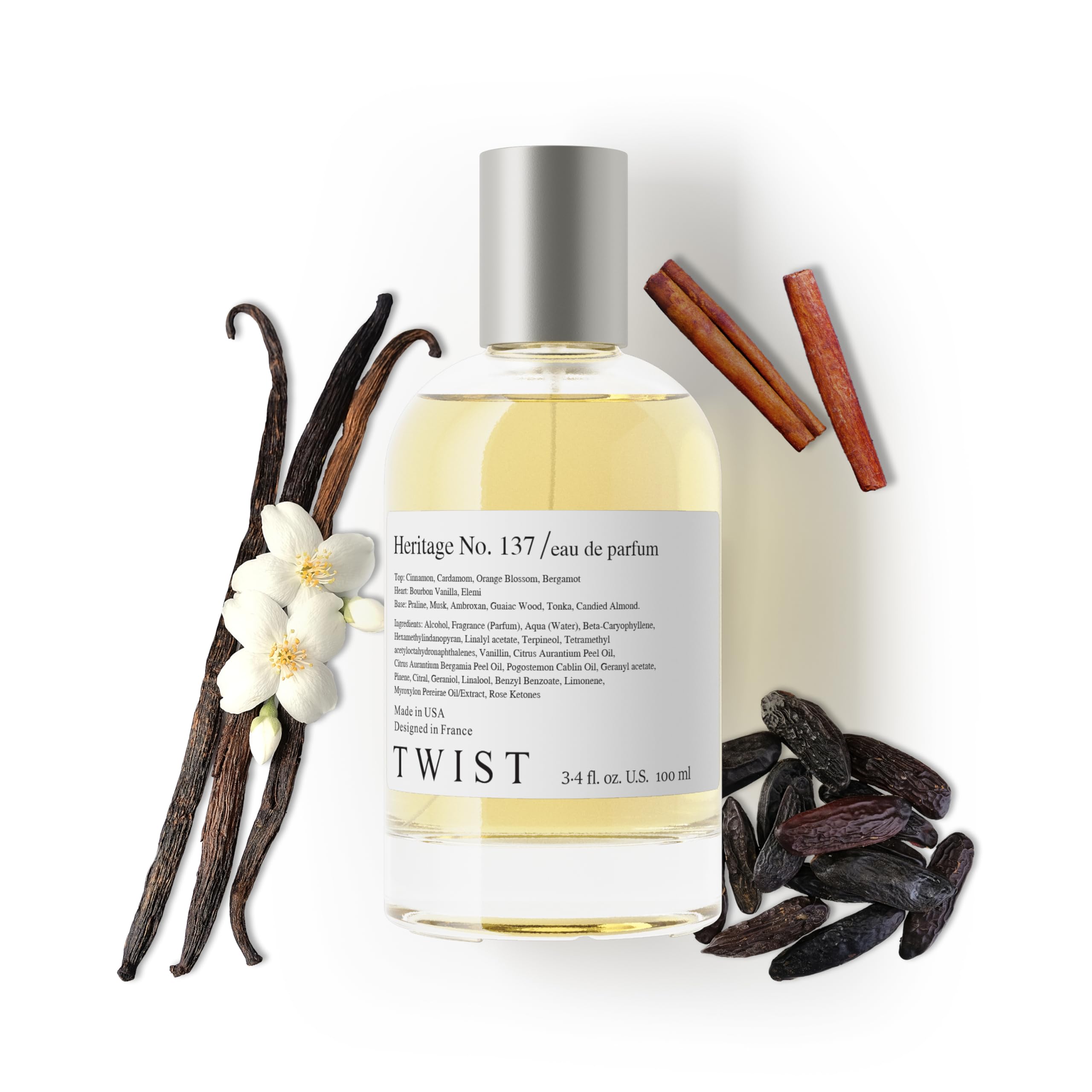 Twist - Addicted No. 3 - Eau De Parfum Inspired by Y. B.lack O.pium Long-Lasting Perfume For Women, Amber & Vanilla, Vegan, Clean Ingredients, Fragrance - Spray 100 ml | 3.4 fl. oz.