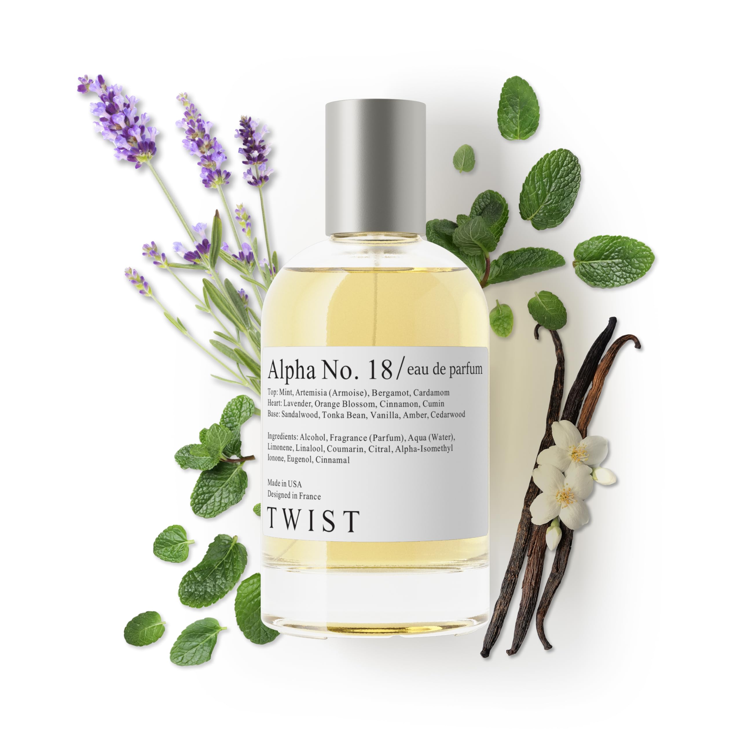 Twist - Addicted No. 3 - Eau De Parfum Inspired by Y. B.lack O.pium Long-Lasting Perfume For Women, Amber & Vanilla, Vegan, Clean Ingredients, Fragrance - Spray 100 ml | 3.4 fl. oz.
