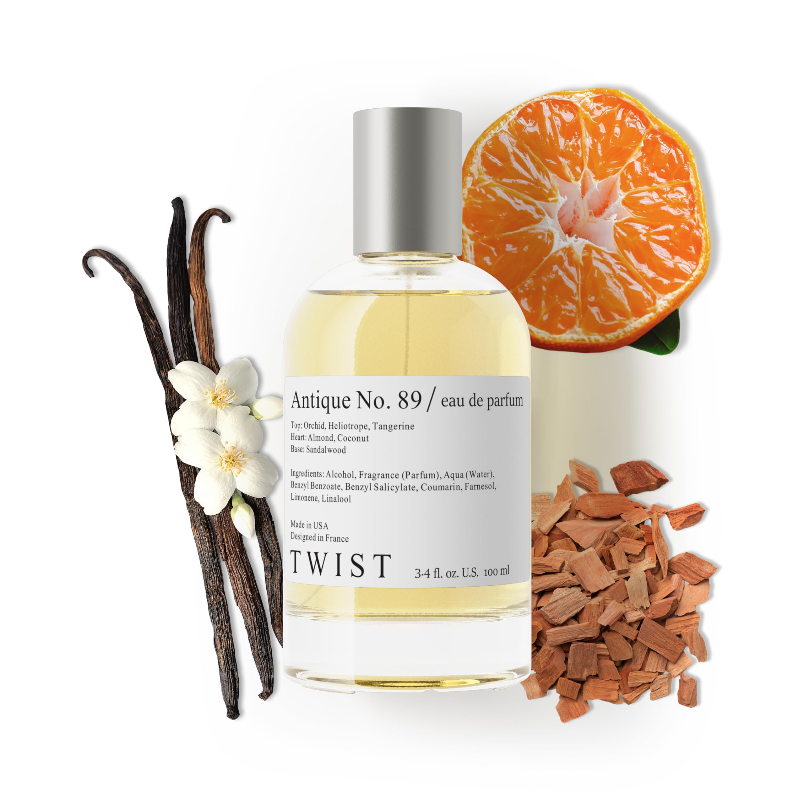 Twist - Addicted No. 3 - Eau De Parfum Inspired by Y. B.lack O.pium Long-Lasting Perfume For Women, Amber & Vanilla, Vegan, Clean Ingredients, Fragrance - Spray 100 ml | 3.4 fl. oz.