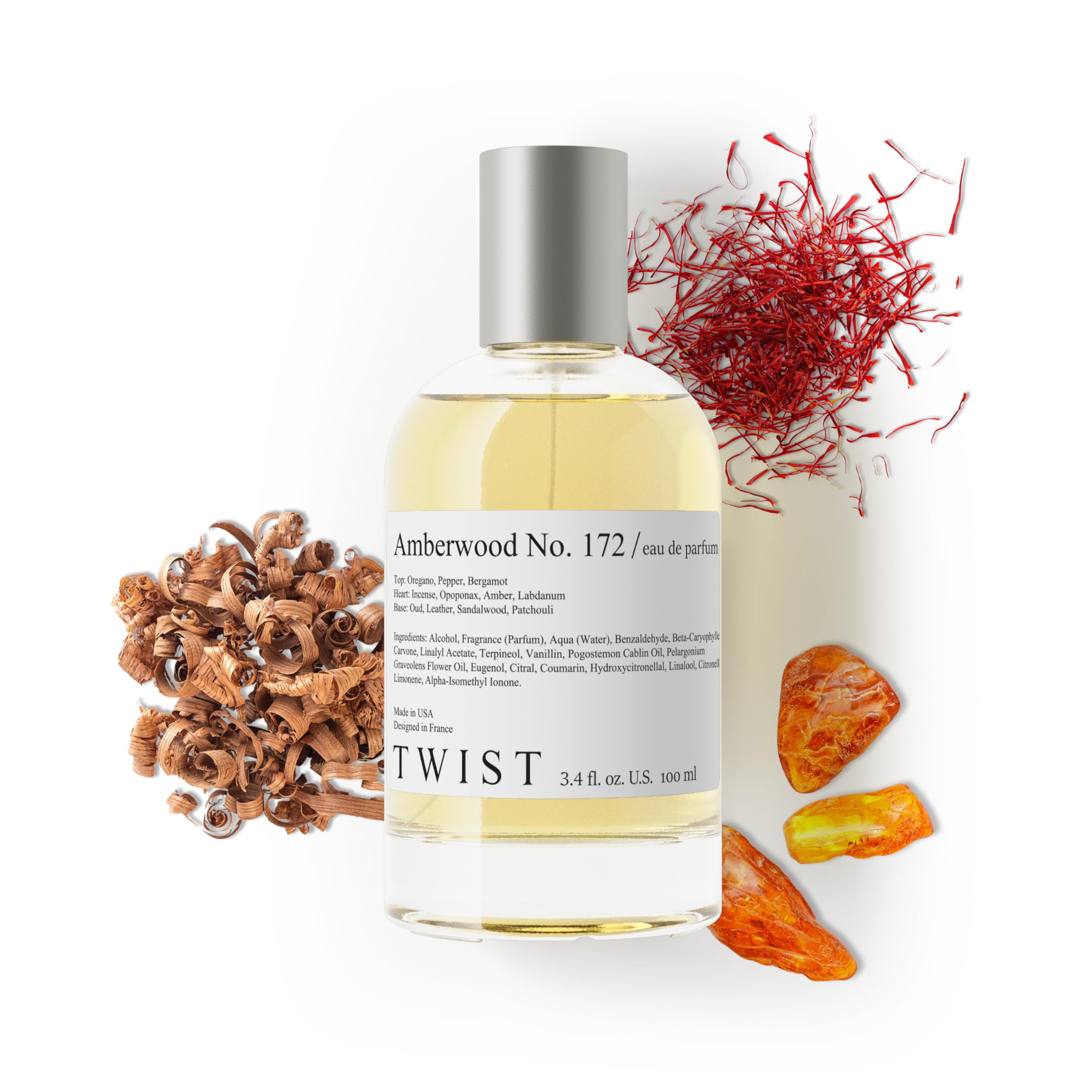Twist - Addicted No. 3 - Eau De Parfum Inspired by Y. B.lack O.pium Long-Lasting Perfume For Women, Amber & Vanilla, Vegan, Clean Ingredients, Fragrance - Spray 100 ml | 3.4 fl. oz.