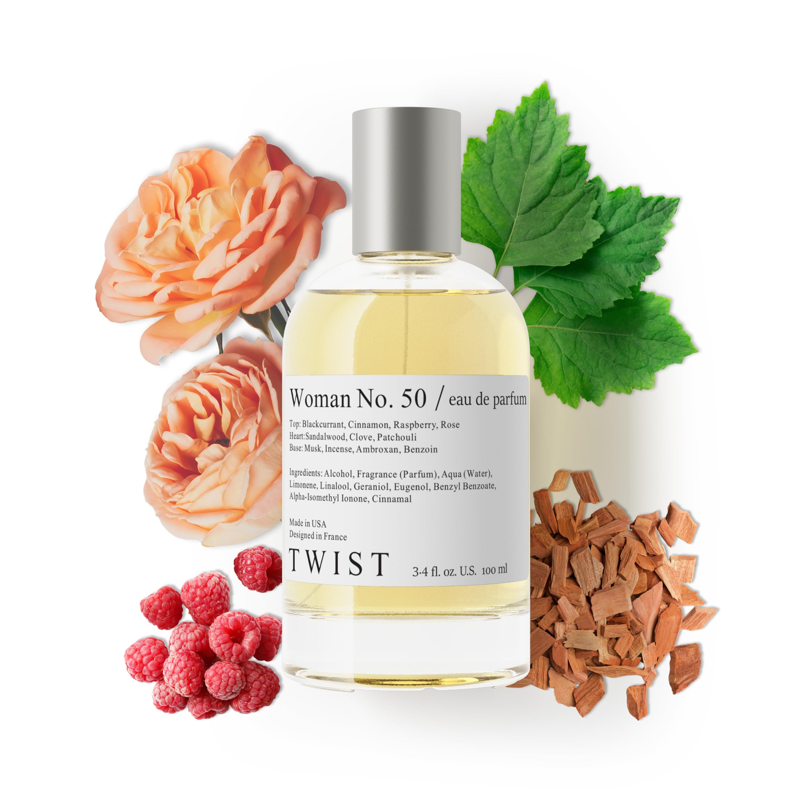 Twist - Addicted No. 3 - Eau De Parfum Inspired by Y. B.lack O.pium Long-Lasting Perfume For Women, Amber & Vanilla, Vegan, Clean Ingredients, Fragrance - Spray 100 ml | 3.4 fl. oz.