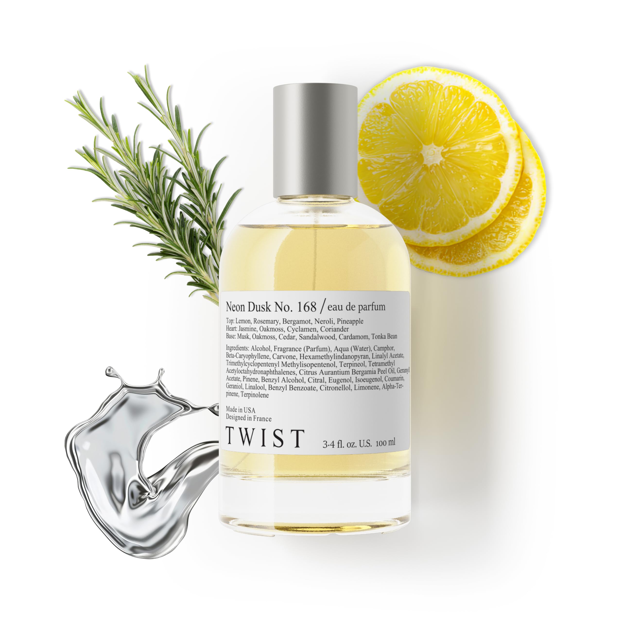 Twist - Addicted No. 3 - Eau De Parfum Inspired by Y. B.lack O.pium Long-Lasting Perfume For Women, Amber & Vanilla, Vegan, Clean Ingredients, Fragrance - Spray 100 ml | 3.4 fl. oz.